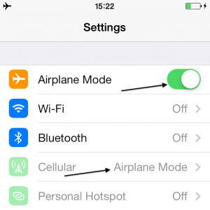 iPhone Airplane Mode